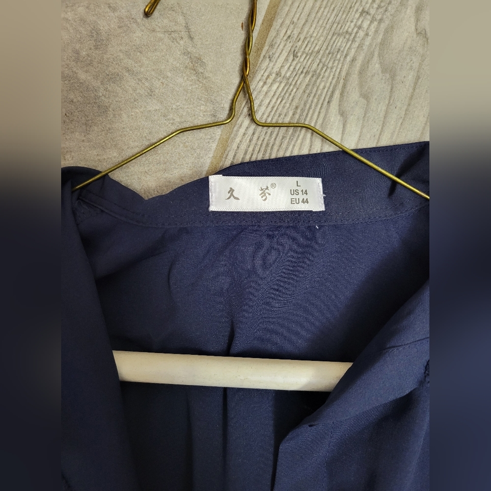 Womens Collard Dress with Belt - Picture 7 of 9